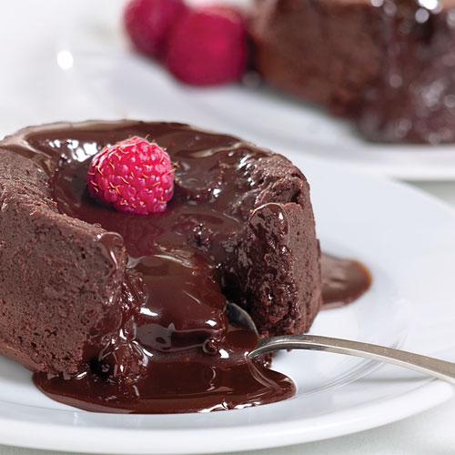 Molten Chocolate Lava Cakes & Complimentary Dessert Sauces