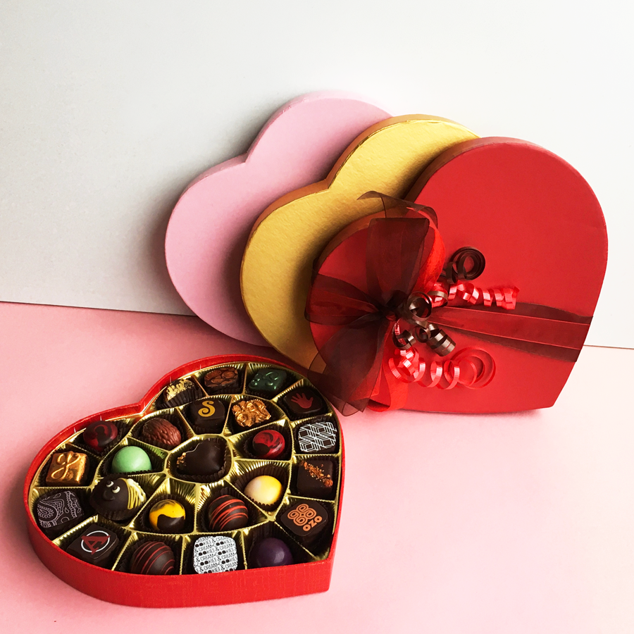 24 Piece Truffle Heart Box  Chocolate Gifts by Piece, Love & Chocolate